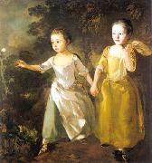 Thomas Gainsborough Chasing a Butterfly oil painting artist
